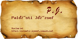 Palásti József névjegykártya
